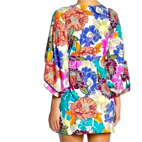 Trina Turk Floral Swim Tunic Size Small - Picture 2 of 7